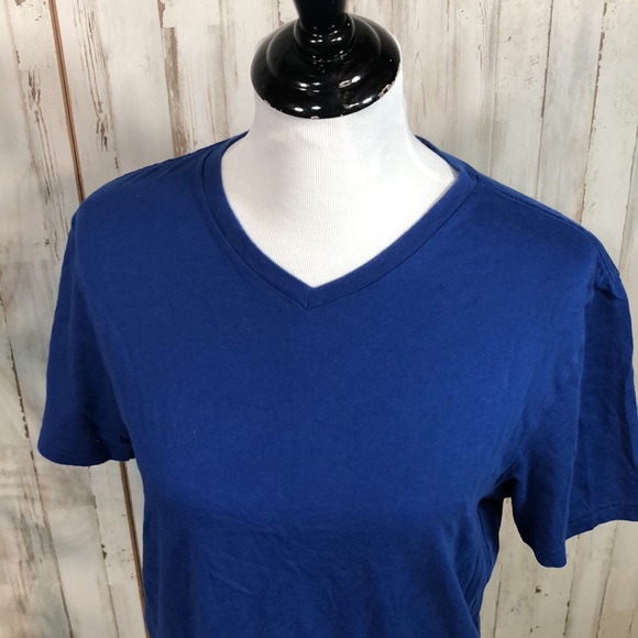 Michael Kors V Neck Tee Shirt in Royal Blue Size Medium - Picture 2 of 4